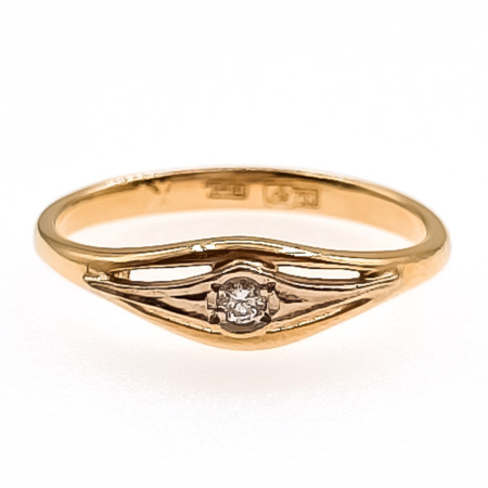 Кольцо из золота 750 пробы с бриллиантом