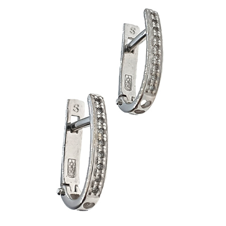 Серьги из золота 585 пробы с бриллиантами