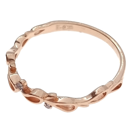 Кольцо из золота 585 пробы с бриллиантами