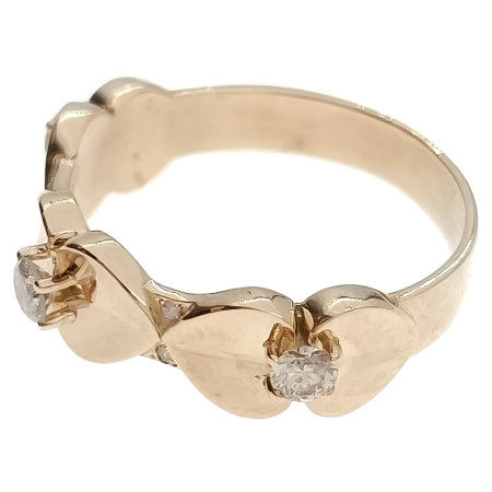 Кольцо из золота 585 пробы с бриллиантами