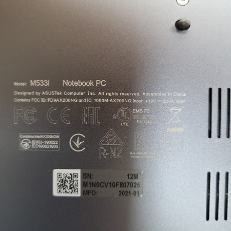 Ноутбук Ноутбук ASUS VivoBook S15 M533IA  Ryzen 7 4700U/ 16 Гб/ SSD 512 Гб