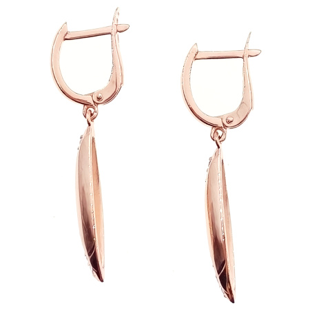 Серьги из золота 585 пробы с фианитом