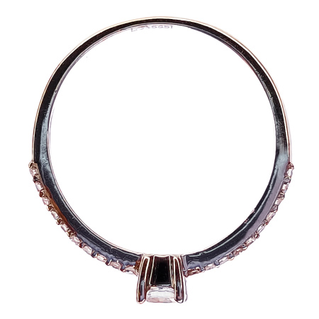 Кольцо из золота 585 пробы с бриллиантами, кварцем