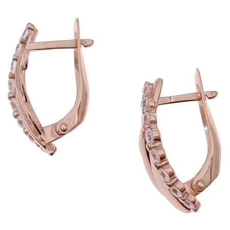 Серьги из золота 585 пробы с фианитом