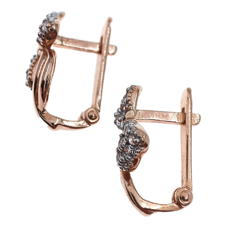 Серьги из золота 585 пробы с фианитом