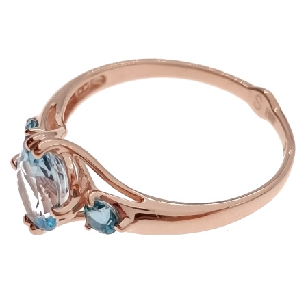 Кольцо из золота 585 пробы с топазом