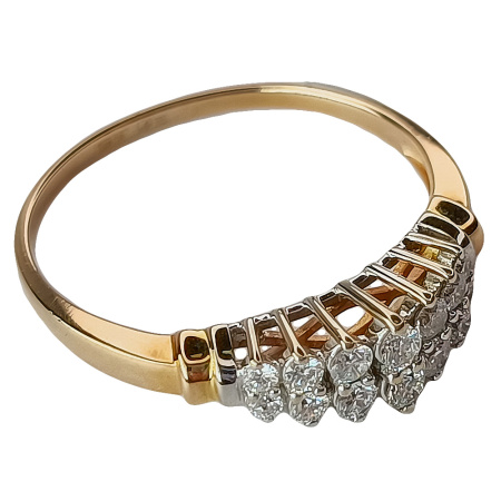 Кольцо из золота 585 пробы с бриллиантами