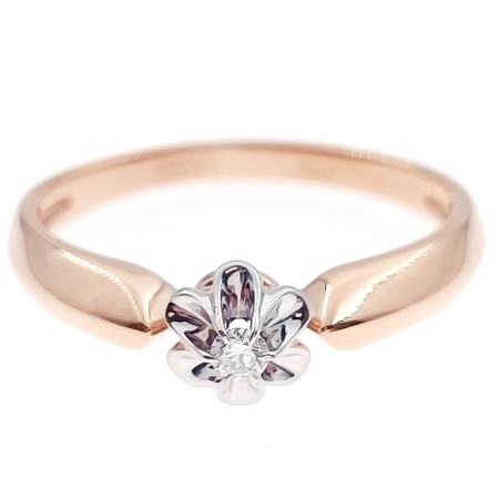 Кольцо из золота 585 пробы с бриллиантом