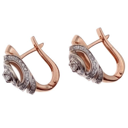 Серьги из золота 585 пробы с бриллиантами