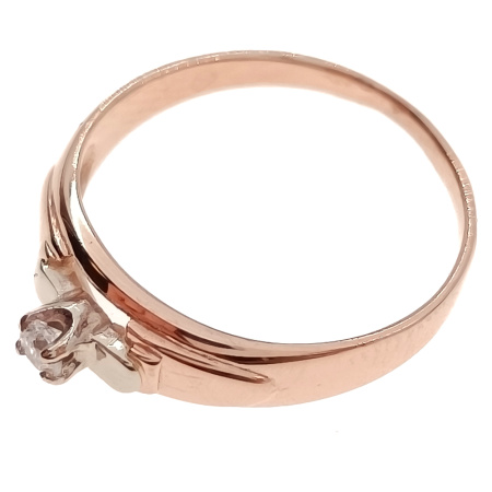 Кольцо из золота 585 пробы с фианитом