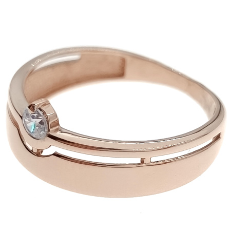 Кольцо из золота 585 пробы с фианитом