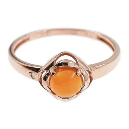 Кольцо из золота 585 пробы с кварцем