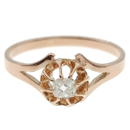 Кольцо из золота 585 пробы с бриллиантом