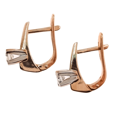 Серьги из золота 585 пробы с бриллиантами