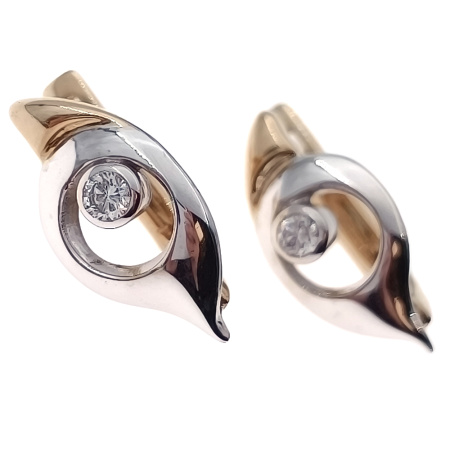 Серьги из золота 585 пробы с бриллиантами