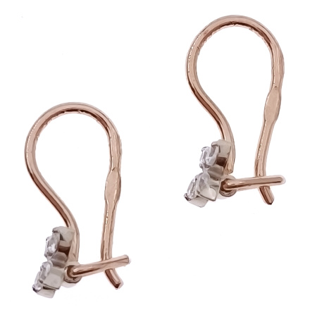 Серьги из золота 585 пробы с фианитом