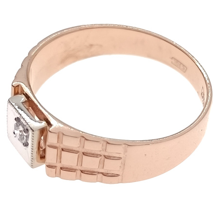 Кольцо из золота 585 пробы с бриллиантом