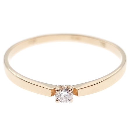 Кольцо из золота 585 пробы с бриллиантом