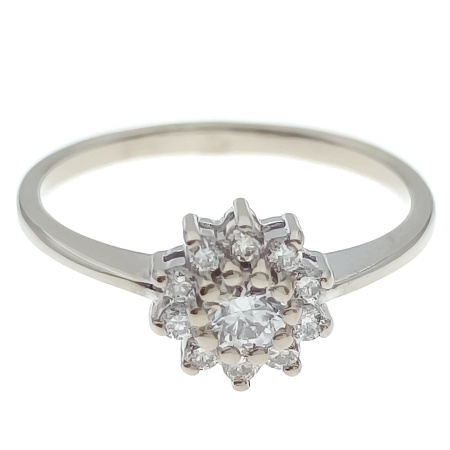 Кольцо из золота 585 пробы с бриллиантами