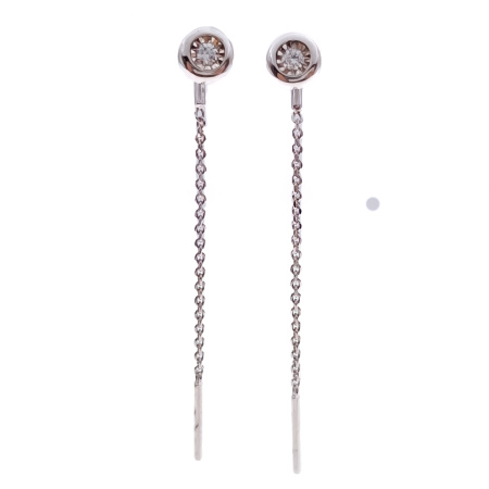 Серьги из золота 585 пробы с бриллиантами