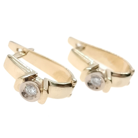 Серьги из золота 585 пробы с бриллиантами