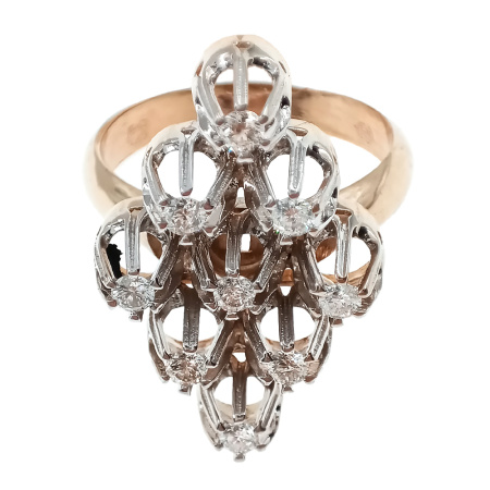 Кольцо из золота 585 пробы с бриллиантами